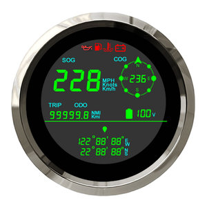 Compteur de vitesse rond numérique, électrique, pour moto de course et bateau, avec batterie, affichage de haute précision, GPS, jauge de vitesse 85mm - Product Image 5