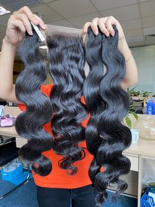 Extensions de cheveux humains Remy non traités en gros, 6-32 pouces, ondulés, double trame, cheveux bruts cambodgiens et vietnamiens pour tissage - Product Image 2