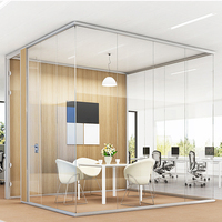 Système de cloisons de bureau en verre et aluminium