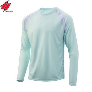 Camiseta de Pesca de Manga Larga para Hombre, Estilo Nuevo, Suave, Elástica, Transpirable, de Poliéster y Elastano, con Protección Solar UPF 50, Secado Rápido, Estampado Digital - Product Image 1