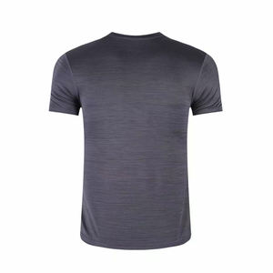 T-shirt pour hommes imprimé de logo personnalisé été couleur unie col rond t-shirts à manches courtes respirant sport entraînement chemise de course - Product Image 5