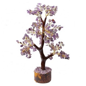 ต้นไม้อเมทิสต์เรกิต้นไม้ธรรมชาติบำบัดพลอยคริสตัลต้นไม้เงินกึ่งมีค่างานฝีมือหินอาเกตสำหรับฝึกตกแต่งบ้าน - Product Image 1