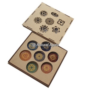 Comprar en línea 7 Chakra piedra símbolo caja de regalo | Proveedor de caja de regalo de Chakra para la venta | suministros de piedras de cristal curativas naturales - Product Image 1