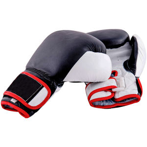 Guantes de boxeo clásicos de cuero de piel de vaca de alta calidad Hook & Loop Sparring para entrenamiento de artes marciales - Product Image 4