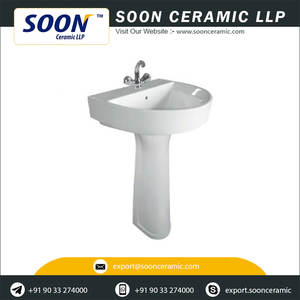 แท่นอ่างล้างหน้าเซรามิก,อ่างล้างหน้าฐานสำหรับใช้ในบ้าน - Product Image 6