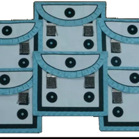 Tablier disney brodé à la main, accessoire de haute qualité en peau d'agneau, bleu, idéal pour maître maçons