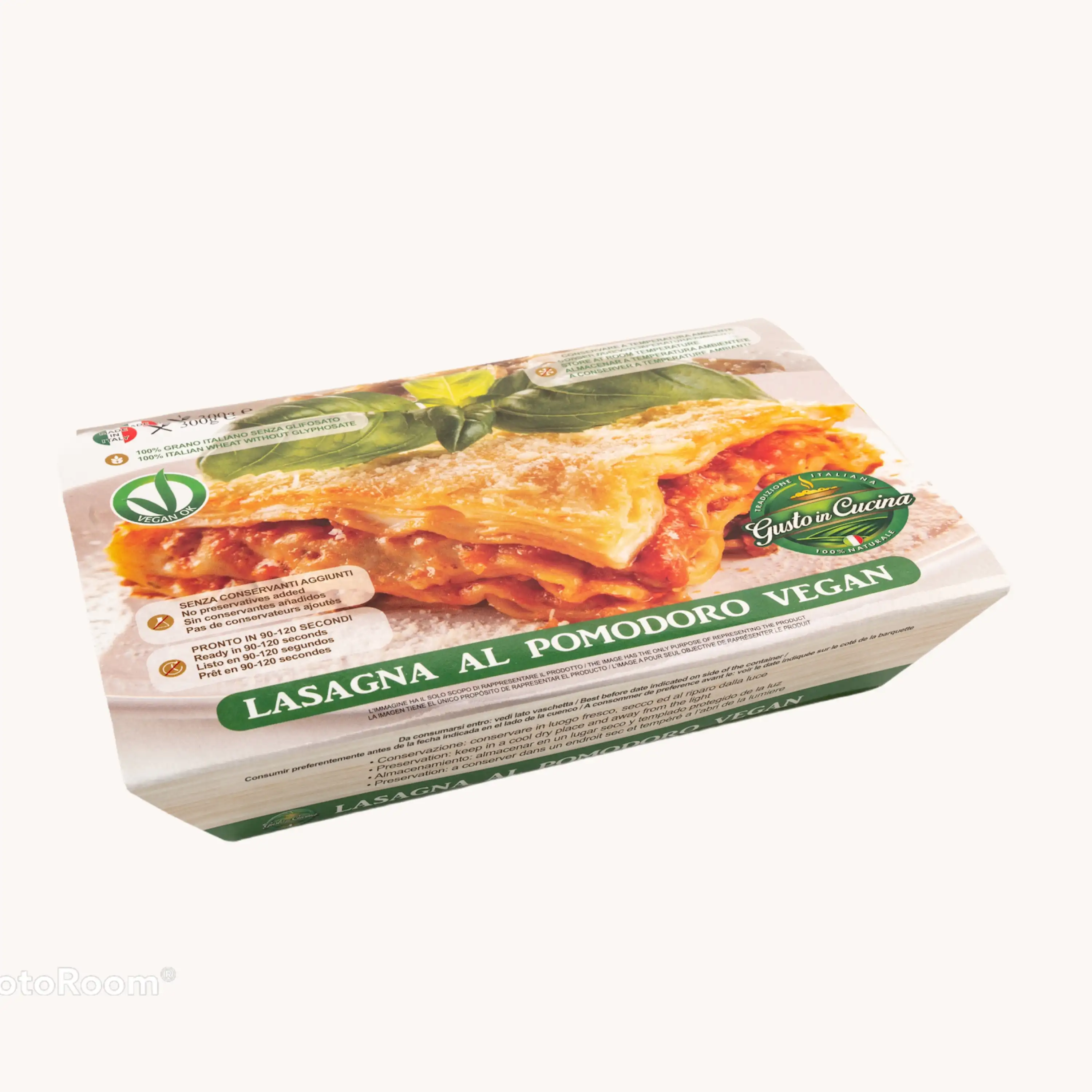 Kualitas Tinggi Siap Makan GUSTO Di CUCINA Lasagna dengan Tomat Vegan 300 Gr