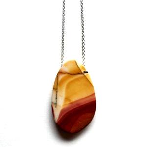 Colgante de Piedra mookaite jaspe colgante curativo piedra colgante caído cristal piedra preciosa ágata collar mayorista - Product Image 2