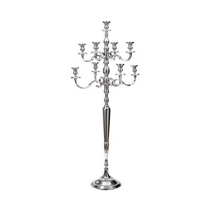 Diseño atractivo Candelabros de aluminio 5 brazos Tamaño y forma personalizados Centros de mesa de candelabros para boda y fiesta - Product Image 3