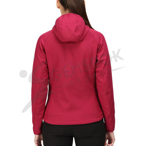 Vente en gros Veste Softshell à capuche coupe-vent imperméable pour femmes pour la randonnée en montagne en plein air respirante avec fermeture à glissière - Product Image 2