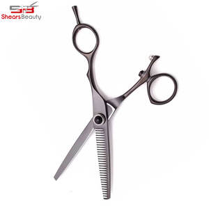 กรรไกรตัดผมแบบบางทำจากสเตนเลสสตีลสำหรับร้านตัดผม440C เครื่องมือความงามคุณภาพสูง - Product Image 6