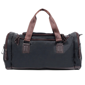 Sac à main en cuir PU pour hommes, fourre-tout de voyage de bonne qualité, décontracté, sacoche de grande capacité, de couleur noire, collection - Product Image 1