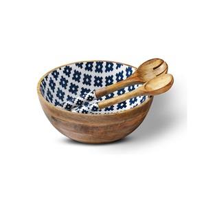 Bol en bois avec cuillères pour la cuisine Utiliser Salade soupe riz Bol de service - Product Image 2