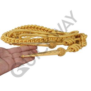 Custom Gold Uniform Ceremonial Aiguillette With Gold Metal Two Tips and Lowest Price Sale in Pakistan - Product Image 2