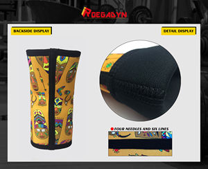 पेशेवर मुद्रित पैटर्न डिजाइन 30cm लंबी 7mm <span class=keywords><strong>Neoprene</strong></span> जिम घुटने संपीड़न आस्तीन खेल घुटने समर्थन संभालो - Product Image 3