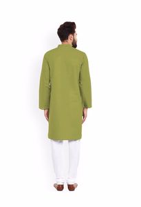 Fabricante y mayorista, vestido de novia tradicional indio, pijama Kurta para hombre, Camisa de algodón, pijama Kurta de algodón - Product Image 6