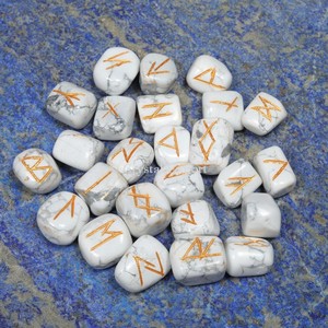 Healing Rune Stone Set Supplier | Howlite Tumbled Rune Set - Product Image 1