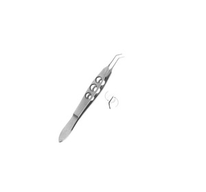 Livernois Pinzas de sujeción para IOL curvadas altamente pulidas Instrumento quirúrgico manual con mordazas para sujetar lentes intraoculares blandas - Product Image 1