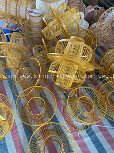 Lampe à suspension en bambou naturel rustique de King Craft Viet Design asiatique traditionnel pour la décoration de la maison - Product Image 5