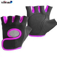Gants de sport unisexes personnalisés à demi-doigts en polyester respirant avec coussinets en gel antidérapants pour sports de plein air, musculation, cyclisme et fitness