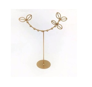 Soporte de exhibición de joyería de Metal de 3 niveles de diseñador, soporte de joyería de Color dorado de mayor calidad para uso de vajilla - Product Image 3