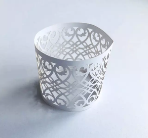 Laser Cutting Lace Flower <b>Paper</b> Napkin Ring Wedding Decoration Party - Product Image 2