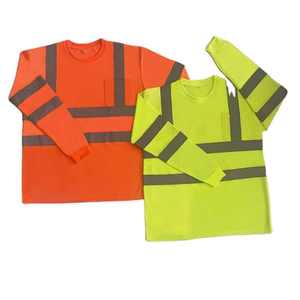 T-shirt POLO à manches longues léger personnalisable pour la course de nuit d'automne Tissu réfléchissant respirant Tops actifs personnalisés - Product Image 1