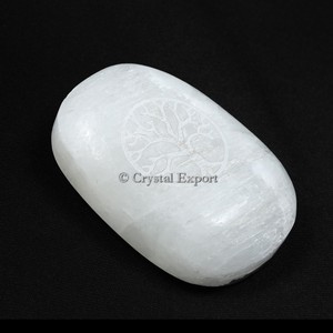 แกะสลักต้นไม้แห่งชีวิต selenite plam หินรักษาผลิตภัณฑ์ fengshui - Product Image 1