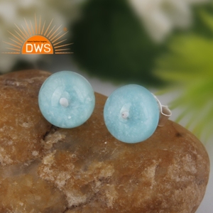 925 fin argent Sterling naturel Doublet Amazonite cristal pierres précieuses boucle d'oreille fabricant de bijoux - Product Image 2