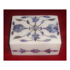 กล่องเก็บเครื่องประดับทรงสี่เหลี่ยมผืนผ้าหินอ่อนสีขาวไข่มุกแม่มุกสำหรับตกแต่งฝังที่น่าจดจำไม่เหมือนใคร - Product Image 1