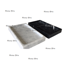 <b>Marble</b> White And Black Color Food Serving <b>Tray</b> With Deluxe Quality Rectangular Shape Chocolates <b>Tray</b> In Bulk - Product Image 1