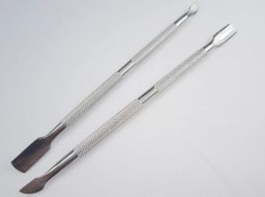 Double-Sided Stainless Steel Cuticle Pusher Foot Rasp Long Handle for Dead Skin <b>Removal</b> Customized Packaging Professional Nail - Product Image 2