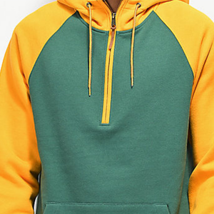 Sweat à capuche multicolore personnalisé pour hommes Pull de taille XL avec demi-fermeture à glissière Polaire à séchage rapide 100% coton - Product Image 2