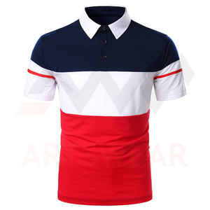 Polo à manches courtes pour hommes, nouveau Style, vêtements d'été, Logo personnalisé, 100% coton, qualité supérieure, vente en gros, couleur bloc - Product Image 1