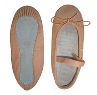 Venta caliente zapatos de baile de ballet zapatos de baile de Ballet de lona elástica suave al por mayor elegante señora Ballet Flats Casual zapatos de mujer
