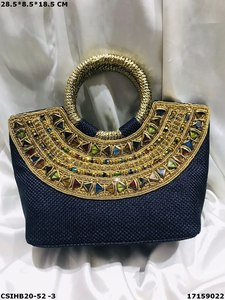 Bolso étnico hecho a mano para mujeres, bolsa de diseñador decorada, fabricante en la India, precio directo de fábrica - Product Image 3