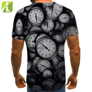 <b>100</b>% <b>polyester</b> men's T-<b>shirt</b> summer fashion short-sleeved 3D round neck tops visual pattern <b>shirt</b> oversized male T-<b>shirt</b> - Product Image 2