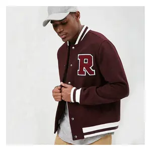 Chất Lượng Hàng Đầu Của Nam Giới Thiết Kế Mới Tùy Chỉnh Thêu Chenille Vá Letterman Bóng Chày Phong Cách Varsity Jacket Với Logo Tùy Chỉnh