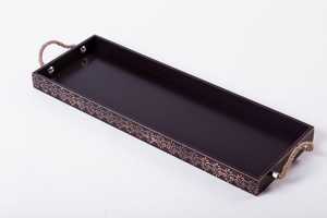 Plateau de rangement en bois de forme rectangulaire, vente en gros - Product Image 2