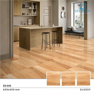 Carreaux de porcelaine polis de couleur marron premium pour les sols intérieurs et les salles de bain, 600x600 mm, avec emballage adapté à l'exportation - Product Image 2