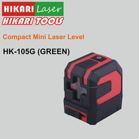 Niveau laser vert HIKARI HK-105G à auto-nivellement, mini niveau laser 3 axes, précision 1,5 mm/5 m, portée intérieure 10 m pour le nivellement