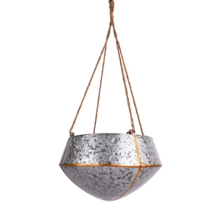 Macetas colgantes de Metal galvanizado, para jardín al aire libre, redondo, decoración moderna de plantas de granja - Product Image 1