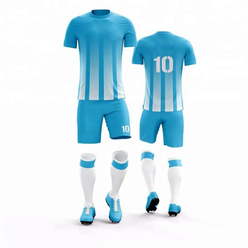 Men Uniform Training Soccer Football Jersey Plain Soccer Jersey Custom Sublimated Soccer Uniform