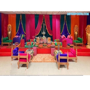Mehndi Sangeet Stage Low Seating Benches <b>Moroccan</b> Mehndi Event Stage Seat <b>Chairs</b> <b>Wedding</b> Mehndi Decor Fantastic Seating Stools - Product Image 1