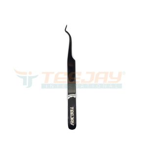 แหนบต่อขนตาปลอม,เครื่องมือแต่งหน้าแหนบต่อขนตาปลอมโค้งสีดำไทเทเนียม - Product Image 1