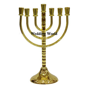 Bougeoir en métal Bougeoir de créateur fait à la main d'excellente qualité Forme personnalisée Menorah en métal de vente chaude - Product Image 3