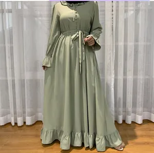 간단한 두바이 이슬람 도매 고품질 독점 Abaya 이슬람 Jilbab 이슬람 드레스 리셀러 및 유통