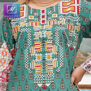Kurta/Kurti Masoori de Verano para Mujer, Estampado Digital Indio y Pakistaní, con Trabajo de Lentejuelas, Marca Masoori - Product Image 4
