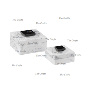 Boîte à bijoux carrée en marbre avec taille et forme personnalisées de haute qualité Boîte de rangement pour bijoux à bas prix - Product Image 6