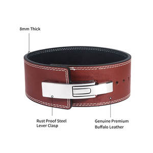 Cinturón de Levantamiento de Pesas Geo Brother Co 2026, de Cuero Vacuno, Antideslizante, Resistente, Ajustable, Unisex, con Hebilla de Palanca - Product Image 2